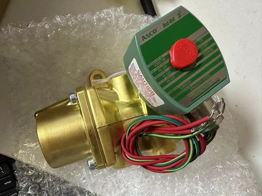 8344G074 110V Emerson ASCO Solenoid Valve 4 Way 1/2 "NPT Single Solenoid Brass Body