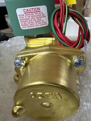 8344G074 110V Emerson ASCO Solenoid Valve 4 Way 1/2 "NPT Single Solenoid Brass Body