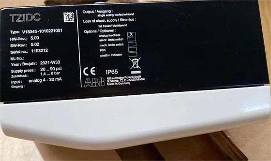 V18345-1010221001 Máy định vị van ABB TZIDC Điện khí nén V18345