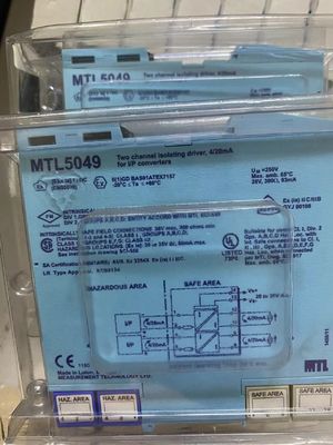 MTL5049 Eaton 2 Channel Zener Barrier Isolated Driver Current Input Output ATEX 4 đến 20mA
