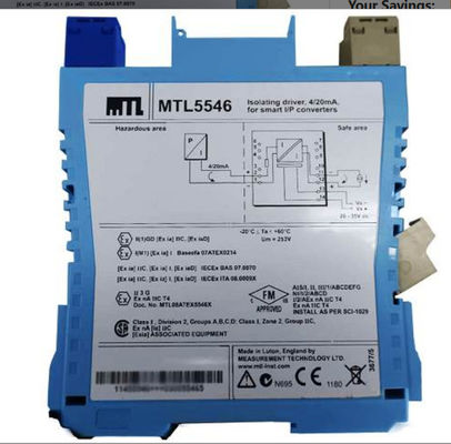 MTL5546 MTL Động cơ cô lập cho 4 ′′ 20mA HART® Valve Positioners với phát hiện lỗi đường