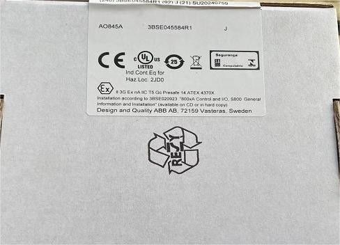 ABB AO845A 3BSE045584R1 đầu ra tương tự dư thừa hoặc đơn 4..20ma