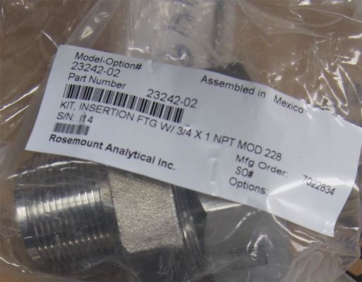 23242-02 Emerson Rosemount PH Sensors Mounting Adapter 1.5" Insertion 1" X 0.75"
