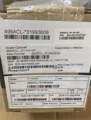 Emerson Rosemount PH Sensor 499ACL-01-54-VP 499ACL cảm biến clo tự do