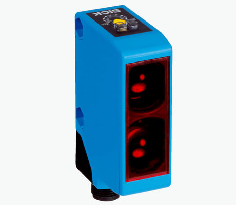 Bộ cảm biến quang điện nhỏ gọn SICK W250-2P2431 với ánh sáng đỏ nhìn thấy và số bộ phận 6044699
