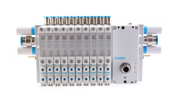 Festo Valve manifold VTUG với cắm nhiều chân hoặc kết nối fieldbus VTUG-14-VRPT-B1T-Q12B-UB-Q6SU-24K+TTSC