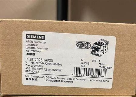 Siemens 3RT2035-1AP00 Contactor với 1 NO 1 NC Auxiliary Contacts Screw Terminal Size S2 6.6W tại AC trong trạng thái hoạt động nóng