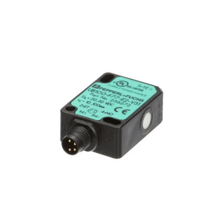 Bộ cảm biến phát hiện trực tiếp siêu âm Pepperl Fuchs UB100-F77-E2-V31 với độ trễ phản hồi ≤ 50 ms khối lượng 10 g