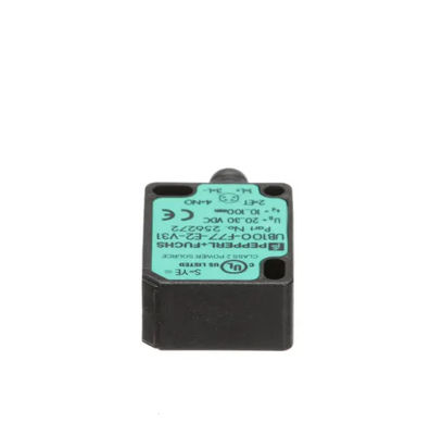 Bộ cảm biến phát hiện trực tiếp siêu âm Pepperl Fuchs UB100-F77-E2-V31 với độ trễ phản hồi ≤ 50 ms khối lượng 10 g