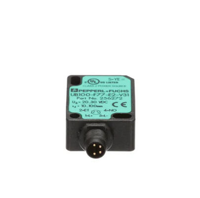 Bộ cảm biến phát hiện trực tiếp siêu âm Pepperl Fuchs UB100-F77-E2-V31 với độ trễ phản hồi ≤ 50 ms khối lượng 10 g