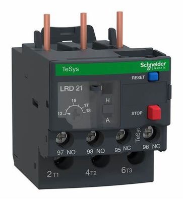 Relê quá tải nhiệt bền Schneider Electric LRD21 với khoảng cách lỗ gắn 7.874" 200.00mm và giao diện NAMUR