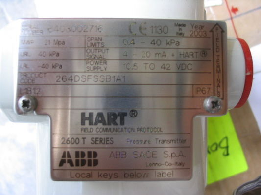ABB 264DSFSSB1A1 2600 T Series Pressure Transmitter NAMUR Lắp đặt và công nghệ FDI-/FDT để kiểm soát quy trình tối ưu