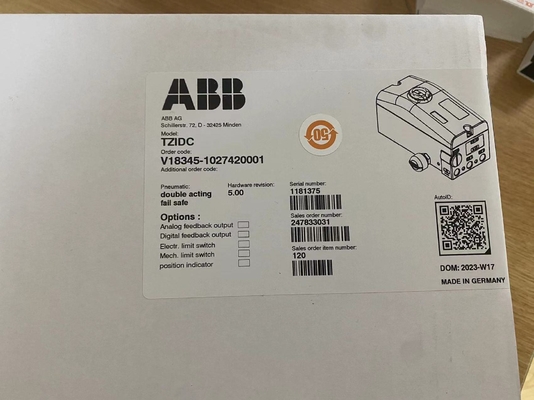 ABB V18345-1027420001 Máy định vị khí điện với chứng chỉ ATEX