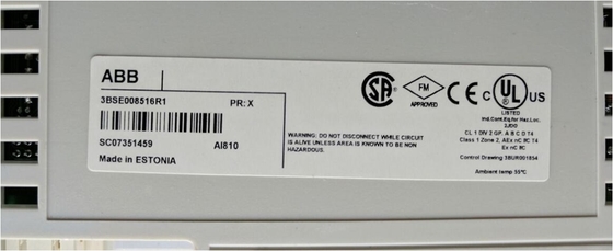 ABB 3BSE008516R1 Mô-đun đầu vào tương tự AI810 12Bit HART Communication