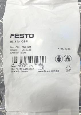 Festo HE-3-14-QS-8 Tắt van