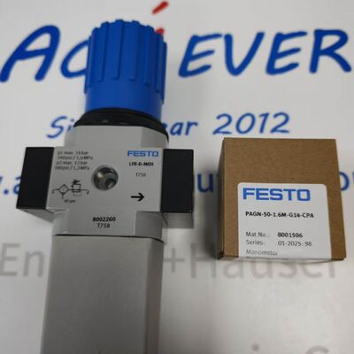Festo PAGN-50-1.6M-G14-CPA EN 837-1 Máy đo áp suất gắn trên tấm vòm